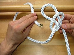 Palstek mit Slipstek, 2. Schritt