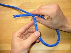 Palstek mit Quicktwist, 1. Schritt