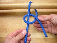 Palstek mit umgeklapptem halbem Schlag, 1. Schritt