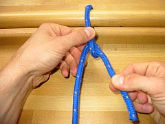 Palstek mit umgeklapptem halbem Schlag, 4. Schritt