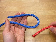 Schotstek gesteckt, 1. Schritt