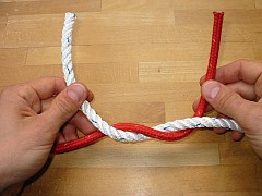 Schotstek geschlagen, 1. Schritt