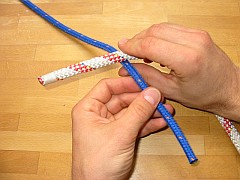 Schotstek mit Quick-Twist, 1. Schritt