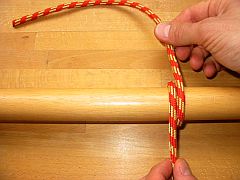 Stopperstek an einer Spiere, 1. Schritt