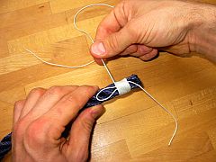 Segelmacher-Takling, 1. Schritt